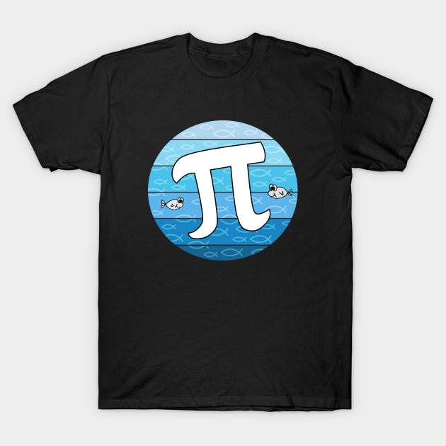 Fish Pi, Pi Day Mathematician Maths Teacher Funny T-Shirt by doodlerob